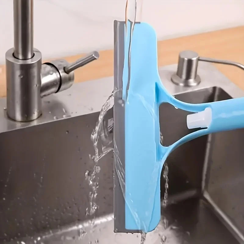 3-in-1 Silicone Shower Squeegee Wiper Hand-held Spray Window Mirror Glass Cleaning Tool